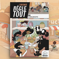 Livre pour enfants Agence Règle Tout Tome 6 : La Malbouffe, roman jeunesse de Bdouin, illustré avec une couverture colorée.