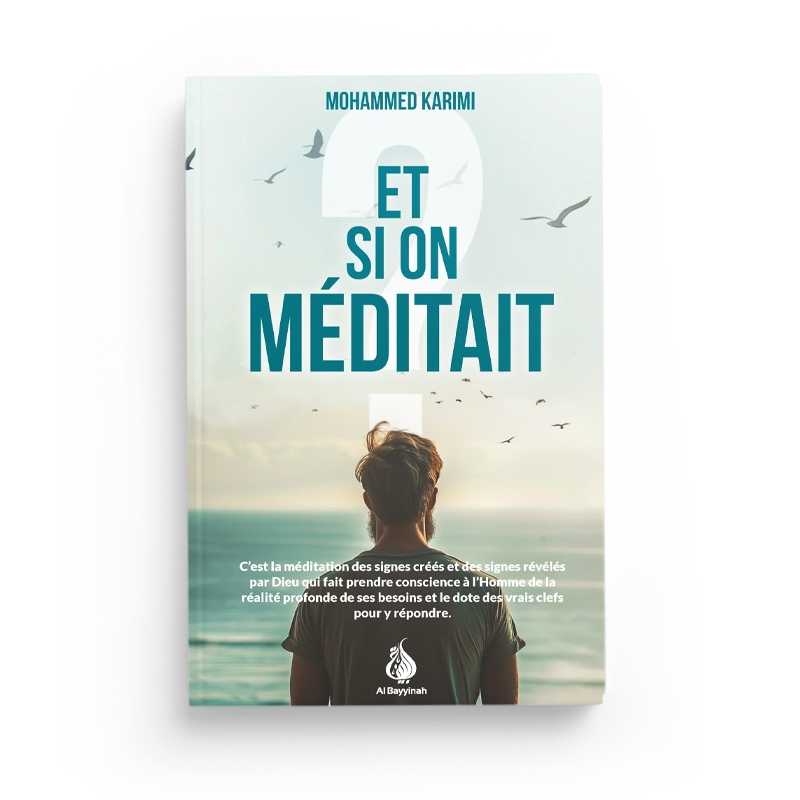 Livre "Et si on méditait un peu !" de Mohammed Karimi, édition Al Bayyinah, couverture avec titre visible et logo.