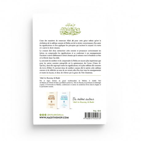 La Fâtiha, Guide pour l’Humanité - ‘Abd ar-Razzâq al-Badr, Editions Al-Hadîth