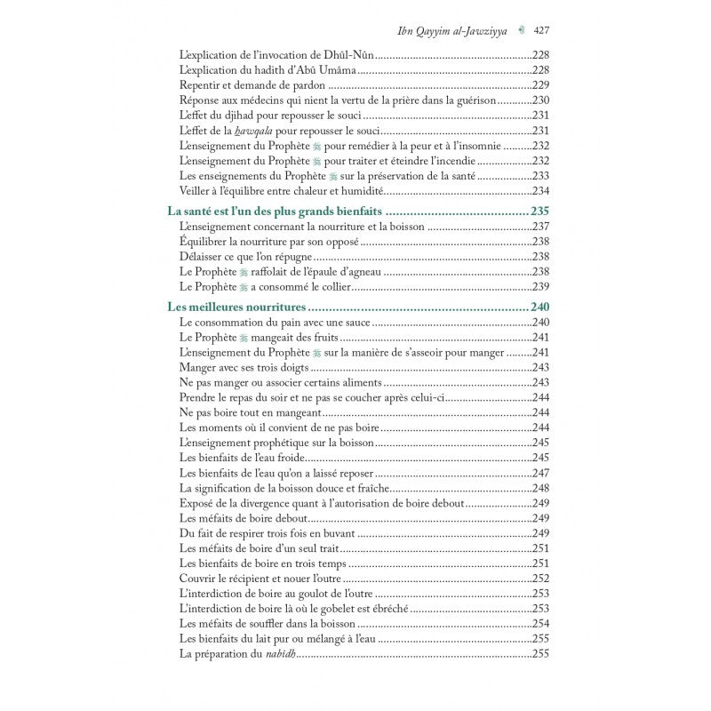 Livre La Médecine Prophétique d'Ibn Qayyim Al-Jawziyya, édition Al-Hadith, avec couverture noire et titre en arabe et français