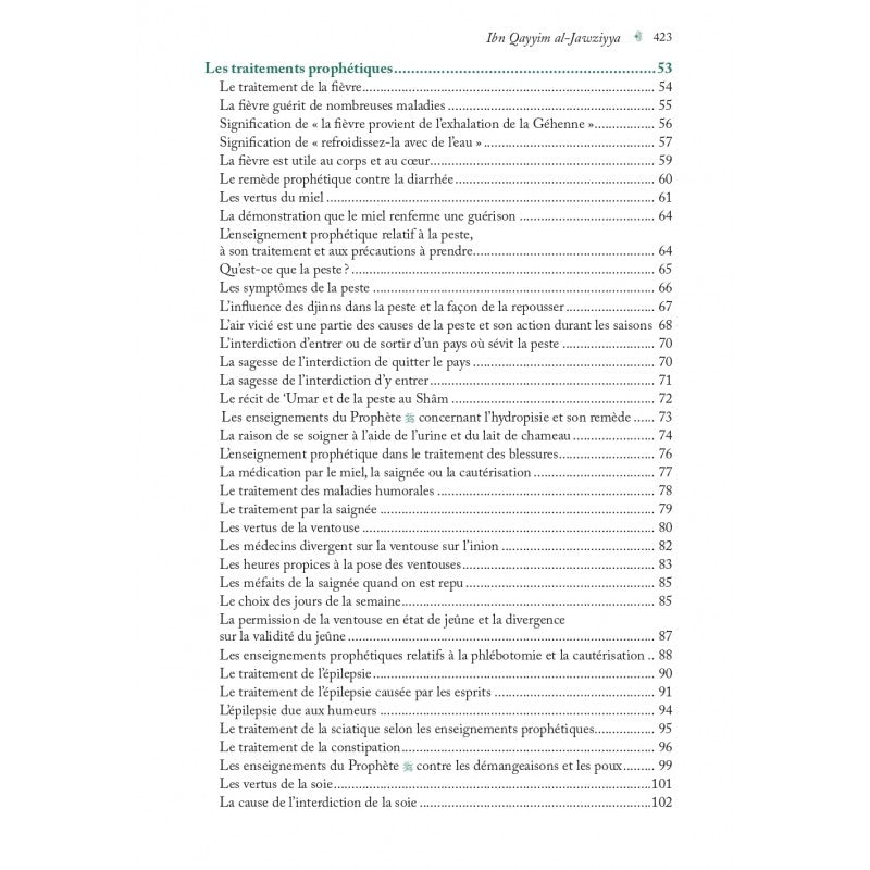 Livre La Médecine Prophétique d'Ibn Qayyim Al-Jawziyya par Éditions Al-Hadîth, couverture avec titre en arabe et titre en français