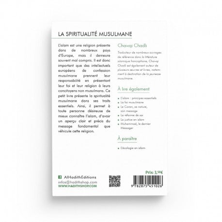 La Spiritualité Musulmane - Chawqi Chadli (Collection Les Valeurs de l'Islam) - Éditions Al Hadith