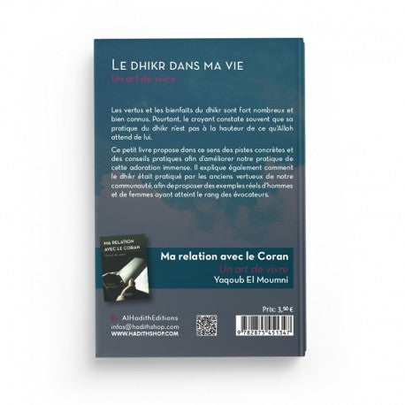 Livre Le Dhikr dans Ma Vie par Yaqoub El Moumni, collection Art de Vivre, éditions Al Hadith, couverture avec titre et design.