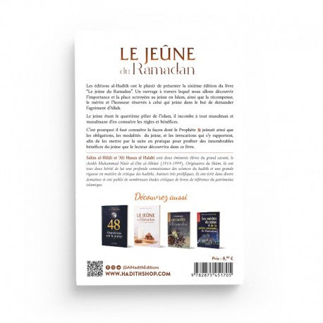 Le Jeûne du Ramadan Comme l'a Enseigné le Prophète - Salîm al-Hilâlî & ‘Alî Hasan al-Halabî - Éditions al-Hadîth