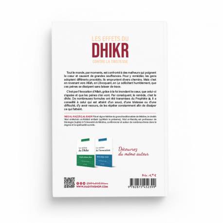 Les Effets du Dhikr contre la Tristesse - 'Abd al-Razzâq al-Badr - Éditions Al Hadith