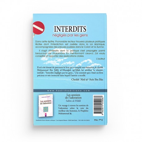Livre Les Interdits Négligés par les Gens de Muhammad Sâlih al-Munajjid, éd. Al-Hadith, couverture avec titre visible.