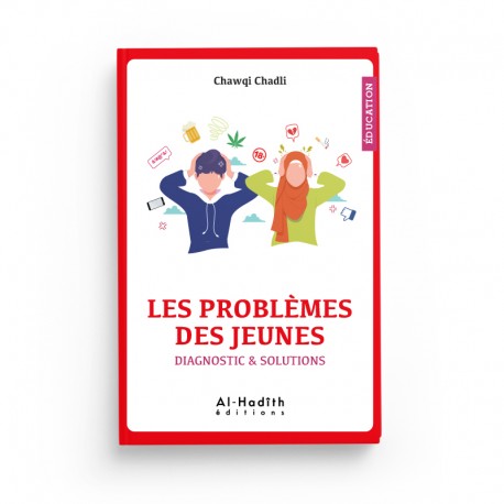 Livre "Les Problèmes des Jeunes" de Chawqi Chadli, Éditions Al-Hadith, couverture avec titre et logo de la maison d'édition.