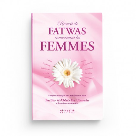 Livre "Recueil de Fatwas concernant les femmes" d'Amr Abd Al-Mun'im Salîm par Éditions Al-Hadîth, nouvelle édition, couverture illustrée.