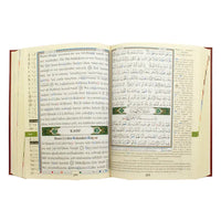 Coran Tajwid Hafs en arabe, français et phonétique, livre de taille moyenne, par Al Marifa, avec couverture illustrée.