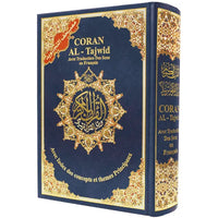 Coran Tajwid Hafs en arabe, français et phonétique, édition Al Marifa, présenté en trois tailles pour l'étude du Coran.