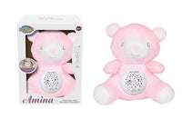 Ourson veilleuse coranique Amina pour enfant, détecteur de pleurs, couleur rose, jouet électronique éducatif ISLATOYS.