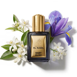Roll-on Parfum Nabil Baby Musc 5ml, flacon compact avec applicateur roll-on, parfum doux et floral, pour un usage quotidien.