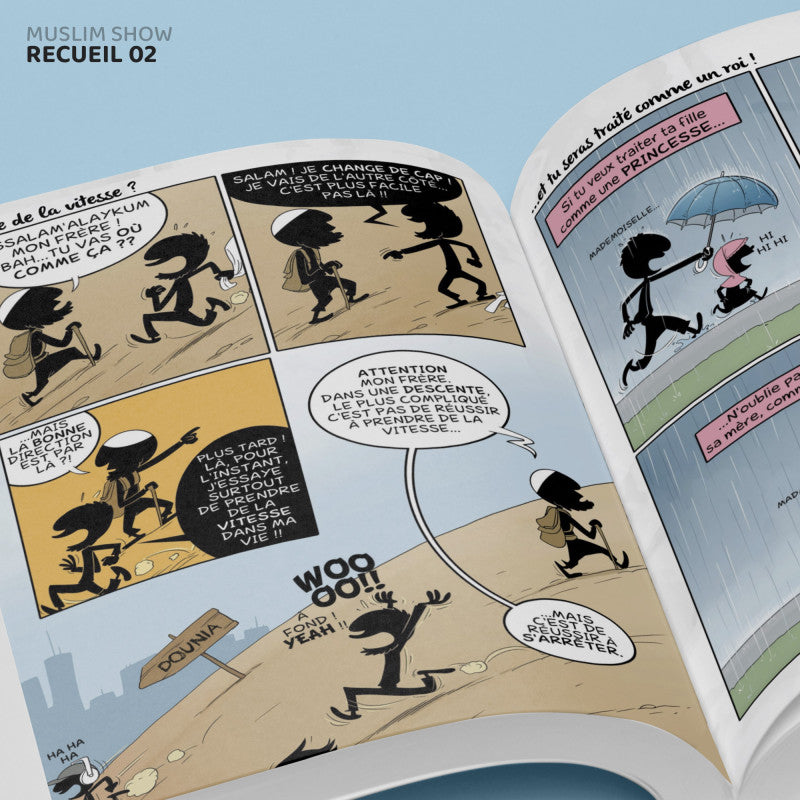 Livre enfant Le Recueil du Muslim Show Tome 2 de Bdouin, couverture illustrée colorée, destiné aux jeunes lecteurs.