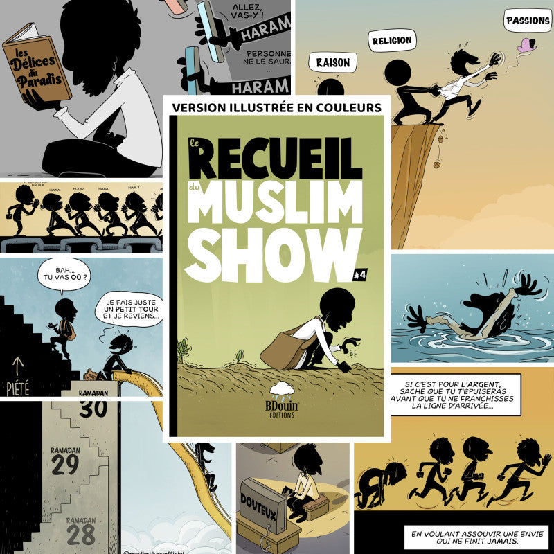 Livre pour enfants Le Recueil du Muslim Show Tome 4 par Bdouin, couverture avec illustrations colorées.