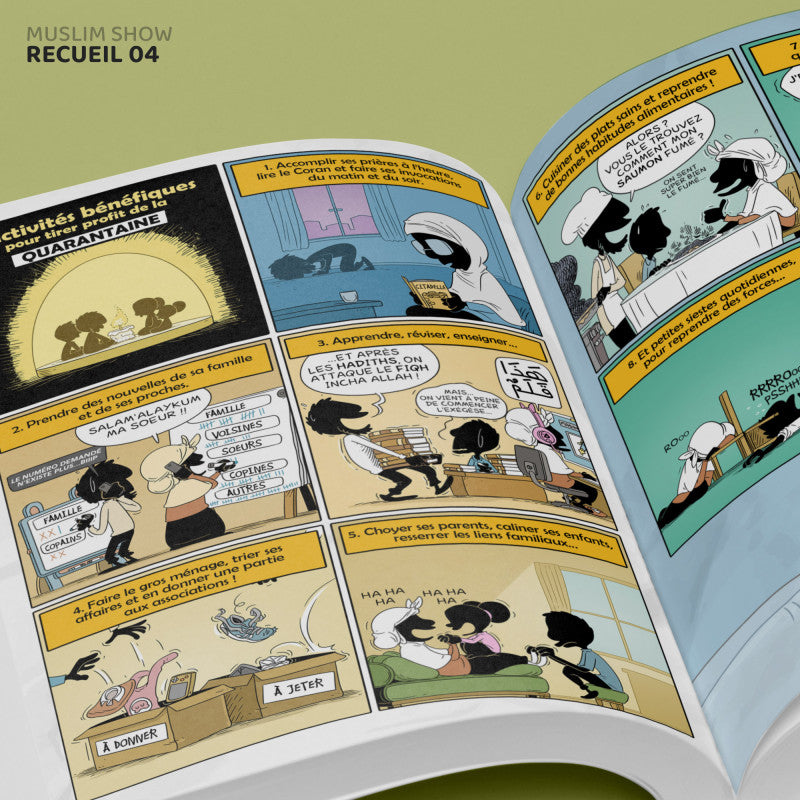 Livre enfant Le Recueil du Muslim Show Tome 4 par Bdouin avec illustrations colorées et couverture attrayante.