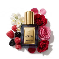 Parfum Nabil Roll-On Breeze 5ml, flacon en verre avec applicateur à bille, parfum floral oriental aux accents fruités et lumineux.