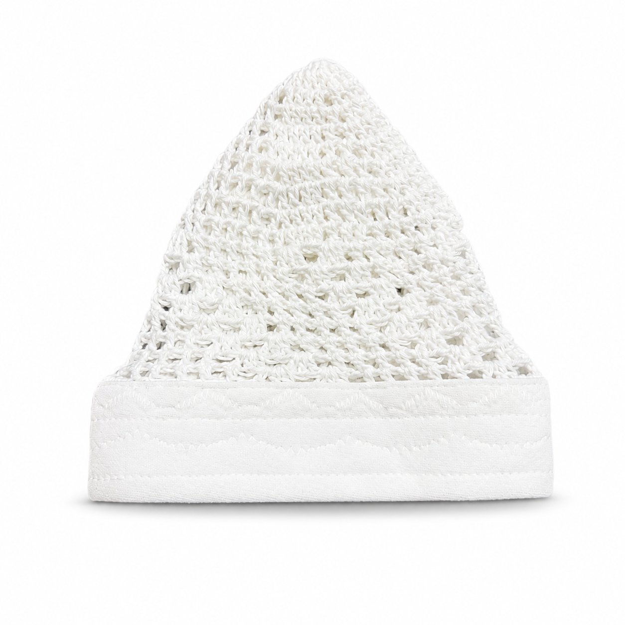 Chéchia égyptienne artisanale pour homme vue arrière avec finition tricotée à la main