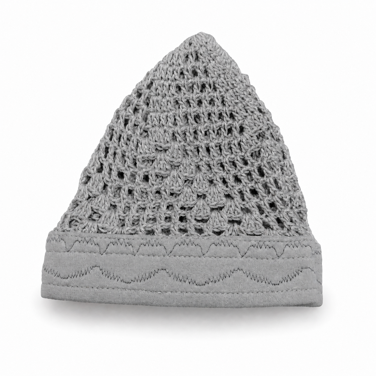 Chéchia égyptienne artisanale pour homme vue arrière avec finition tricotée à la main