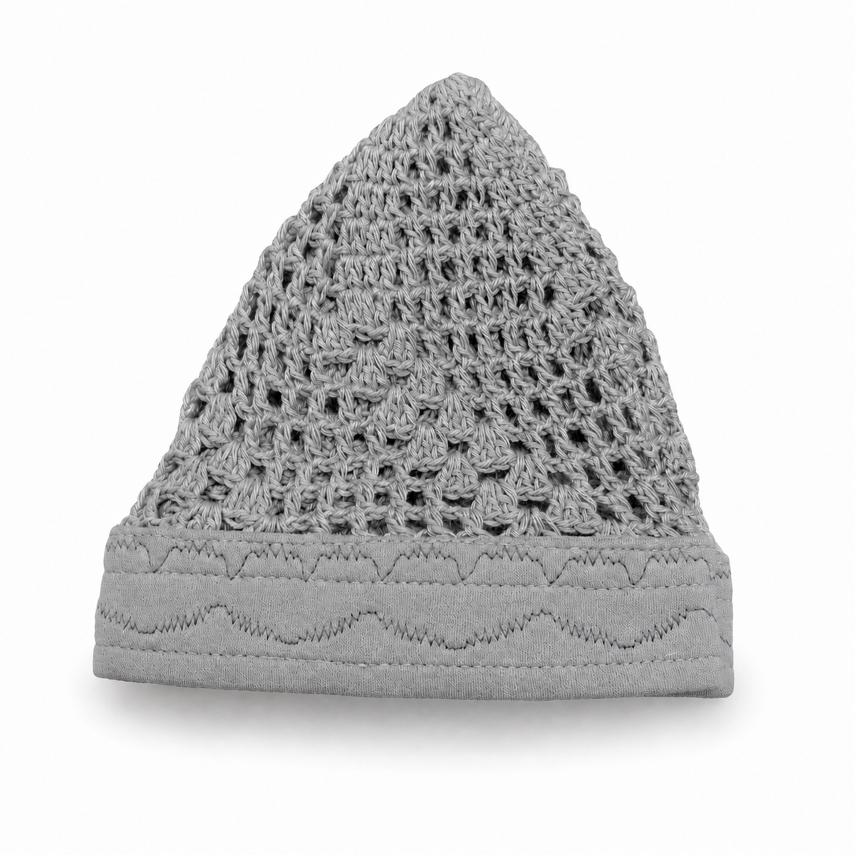 Chéchia égyptienne artisanale pour homme vue arrière avec finition tricotée à la main