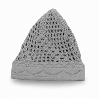 Chéchia égyptienne artisanale pour homme vue arrière avec finition tricotée à la main