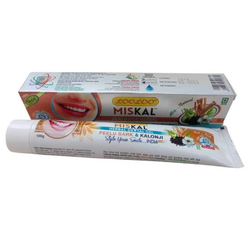 Dentifrice Miskal Peelu & Nigelle Sans Fluor – LooLoo