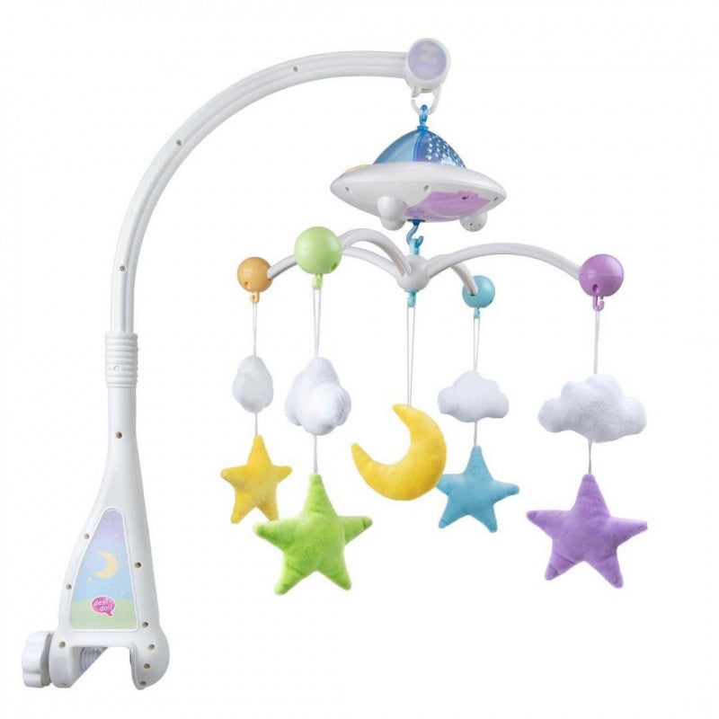 Mobile bébé coranique lumineux avec lune et étoiles, télécommandé, jeu électronique pour enfants de la marque Desi Doll.