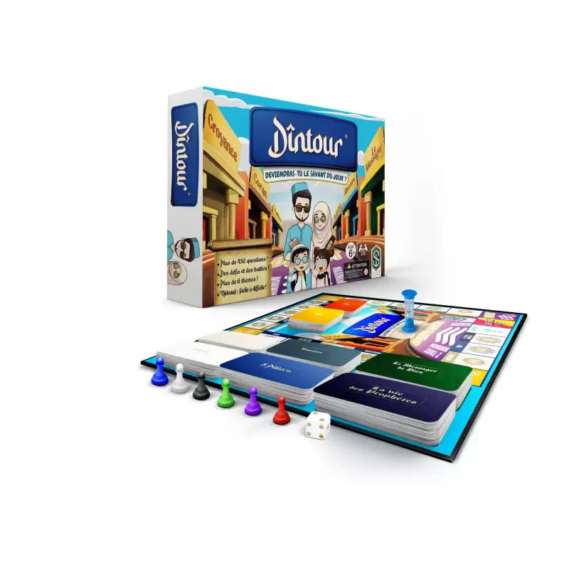 Jeu éducatif Dintour "Deviendras-Tu Le Savant Du Jour ?" pour enfants de plus de 6 ans, jeu islamique de la marque Your Science.