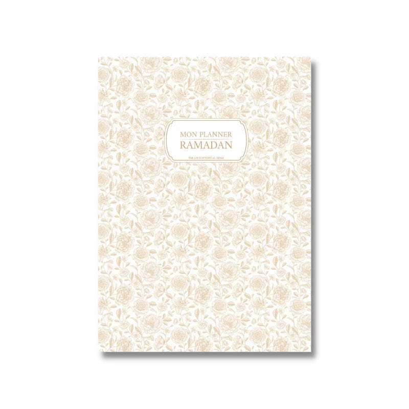 Livre Mon Planner Religieux par Éditions Al Imam, couverture rose avec des motifs religieux, pour organiser sa foi.