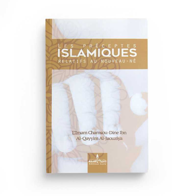 Livre "Les Préceptes Islamiques Relatifs Au Nouveau-Né" de l'Edition Assia, couverture avec titre en blanc sur fond bleu.
