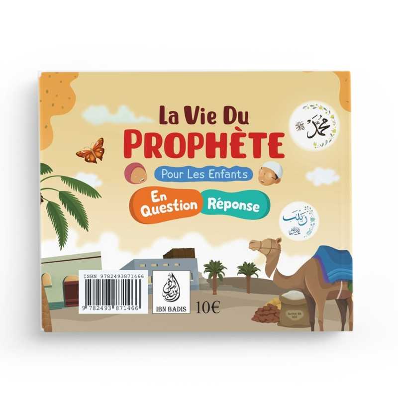 Children's book by Ibn Badis titled La Vie du Prophète, featuring questions and answers, published by Edition Ibn Badis.