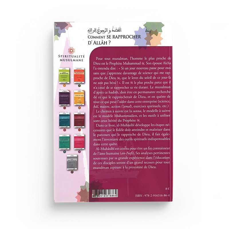 Livre "Comment Se Rapprocher D'Allâh" d'Al-Hârith Al-Muhâssibî, couverture avec titre et logo Edition IQRA.