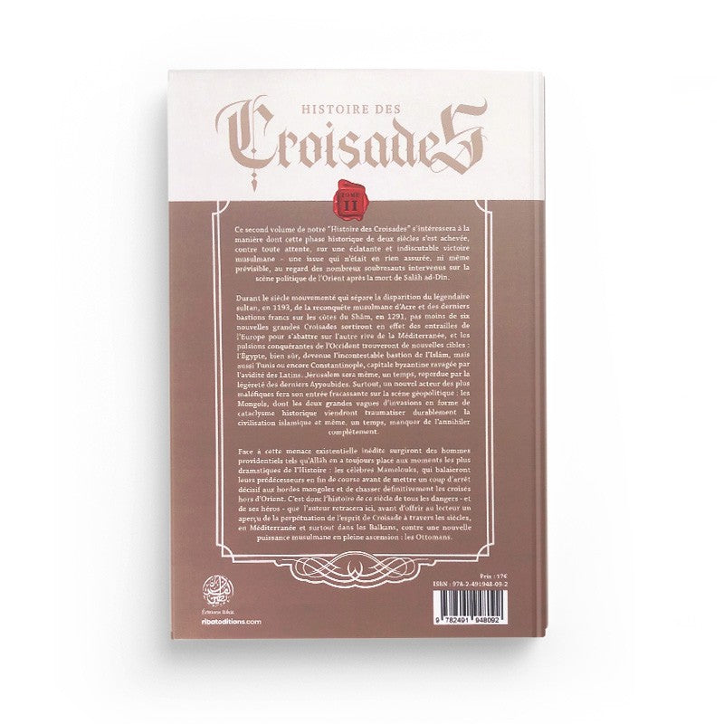 Livre Histoire des Croisades Tome II de S.E Djazairi, édition Ribat, avec couverture illustrée et titre visible.