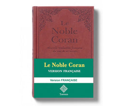 Coran en français Edition Tawhid, traduction Mohamed Chiadmi, format 14x21 cm, couverture avec titre en or.