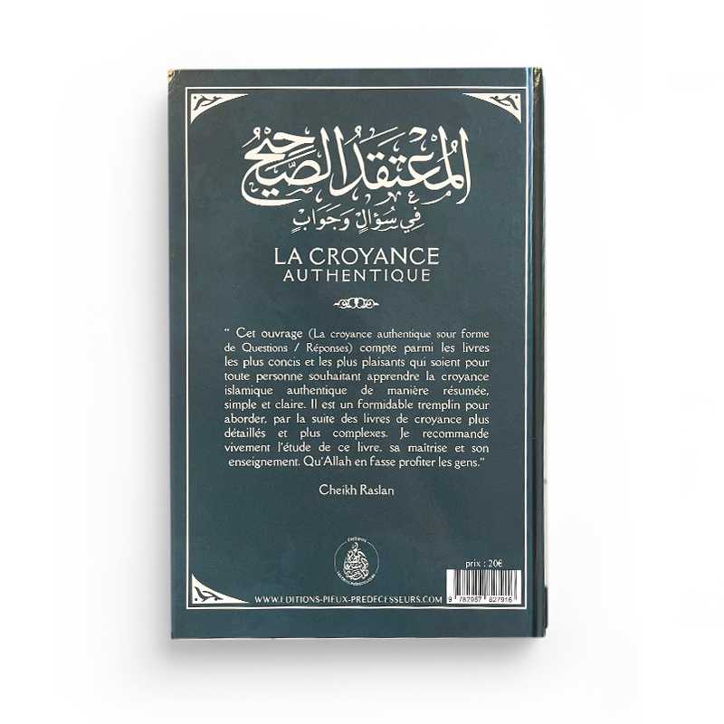 Livre La Croyance Authentique en questions-réponses de Raslan, édition bleue par Éditions Pieux Prédécesseurs.