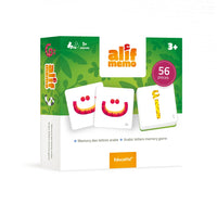 Jeu éducatif Alif Mémo Lettres Arabes par Educatfal, support coloré avec lettres arabes pour apprendre l'alphabet.