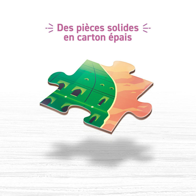 Puzzle éducatif Madinah de 56 pièces d'Educatfal, image montrant le puzzle coloré et détaillé sur une surface plane.