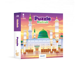 Puzzle éducatif Madinah de 56 pièces de la marque Educatfal, illustrant une scène éducative et culturelle.