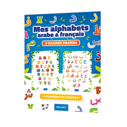 Mes Alphabets Arabe & Français: 2 Grands Posters + 2 Planches De Stikers - Librairie Al Minhaj