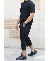 Ensemble sarouel et tee-shirt pour homme WASSAT en coton noir, gris, vert, beige ou bleu ciel, vêtements décontractés.