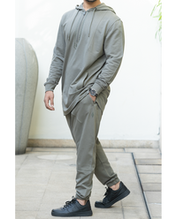 Ensemble sweat et pantalon sarouel pour homme Wassat en coton noir, bleu, kaki ou gris, vêtements homme confortables.