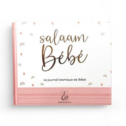 Livre Salaam Bébé : Le Journal Islamique du Bébé par Hadieth Benelux, en rose et bleu, pour suivre la croissance de votre bébé islamique.