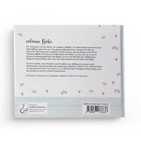 Livre Salaam Bébé de Hadieth Benelux, journal islamique pour bébé en rose et bleu, avec couverture illustrée et titre visible.