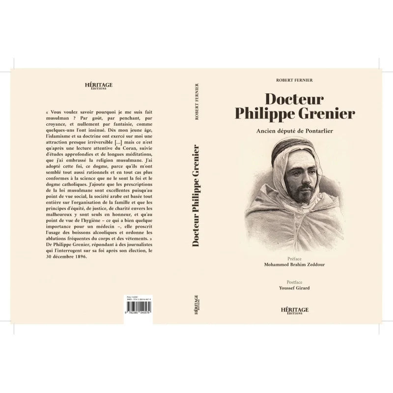 Livre Héritage Édition sur Docteur Philippe Grenier, ancien député de Pontarlier, par Robert Fernier, aperçu de la couverture.