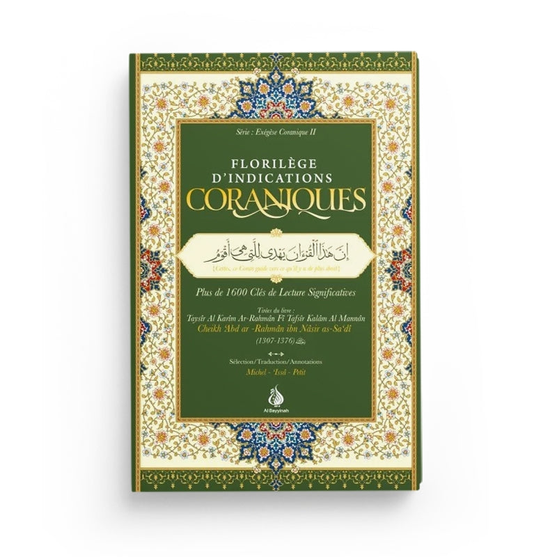 Livre Florilège d’indications coraniques de Cheikh as-Sa'di, plus de 1600 clés de lecture, édition Héritage Édition.