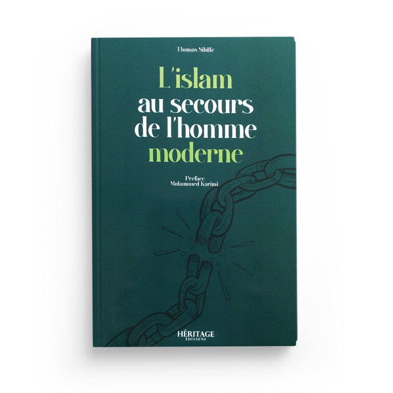Livre "L'islam au secours de l'homme moderne" de Thomas Sibille, édition Héritage, couverture avec titre et logo.