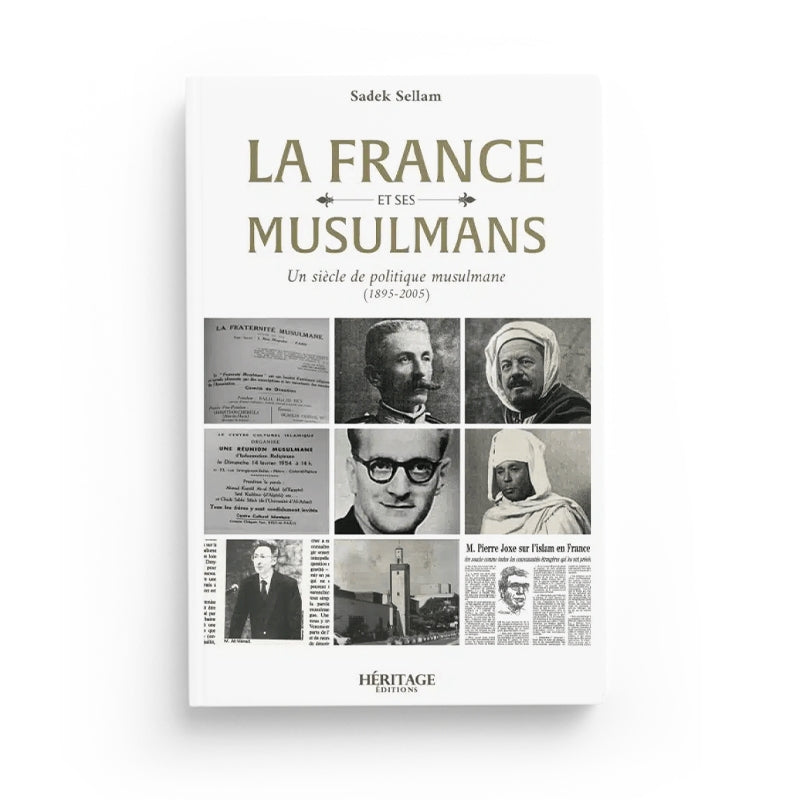 Livre "La France et ses musulmans" de Sadek Sellam, édition Héritage, couverture avec titre et logo en français.