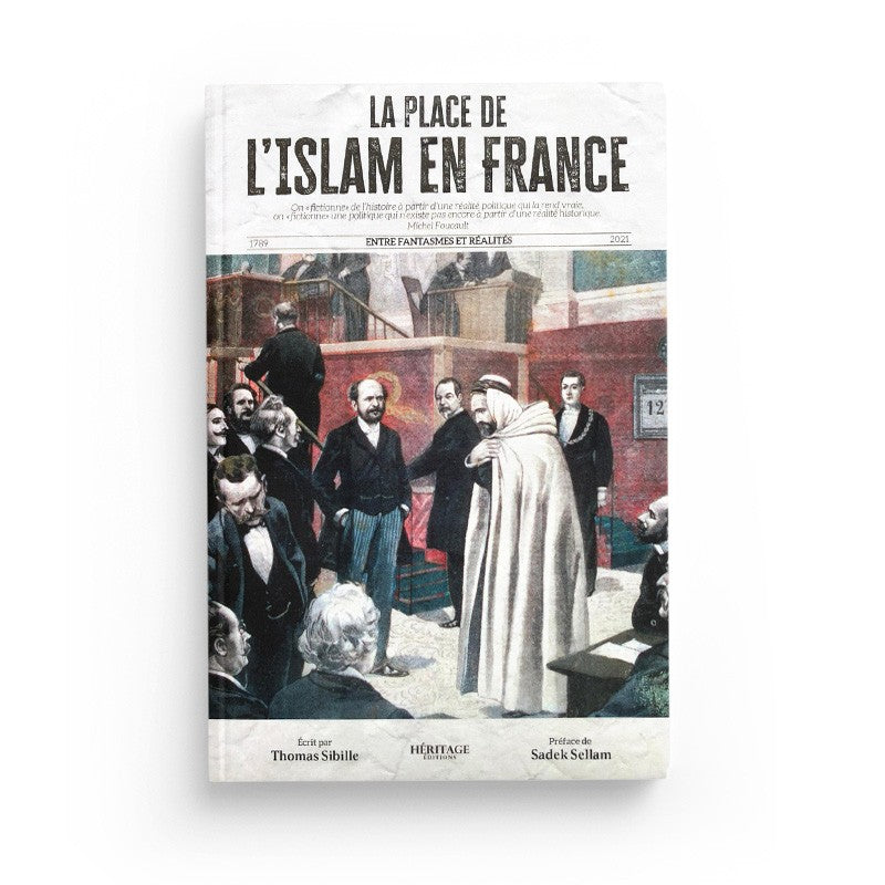 Livre "La place de l'Islam en France" de Thomas Sibille, édition Héritage, couverture avec titre et logo.