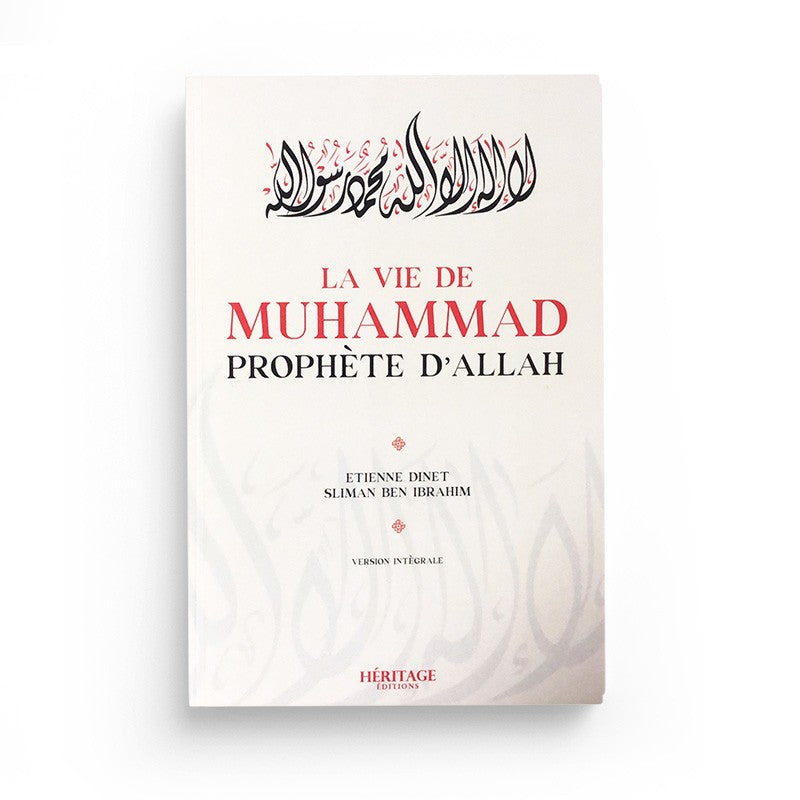 Livre "La vie de Mohammed" d'Etienne Dinet, édition Héritage, couverture avec illustration artistique.