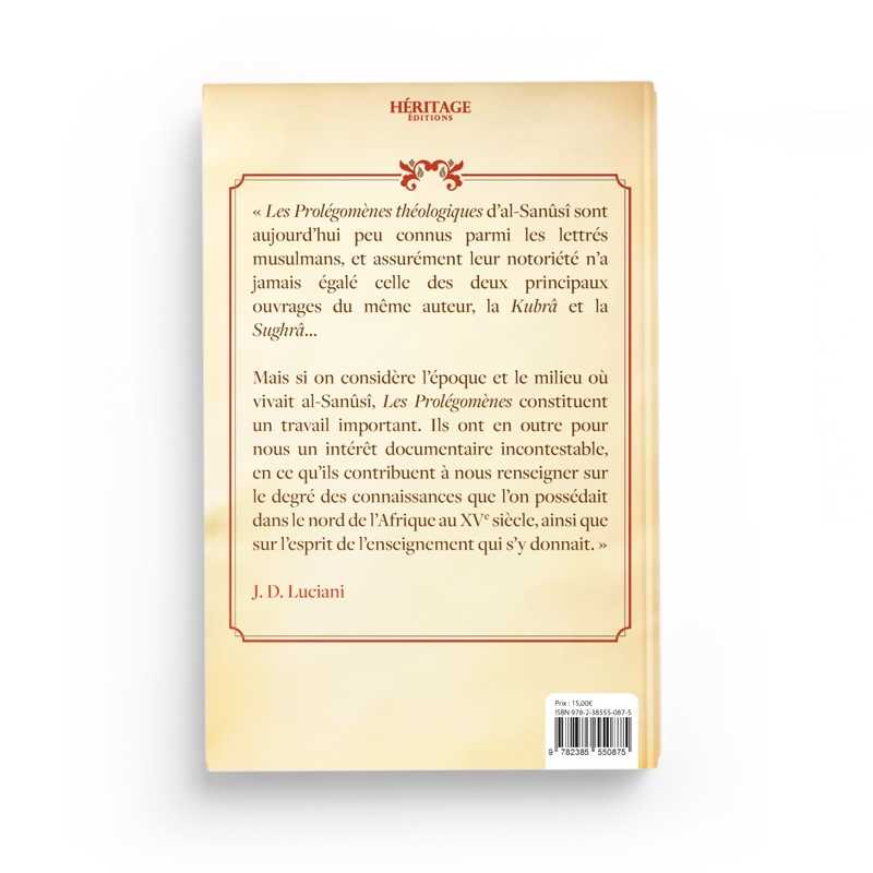 Les Prolégomènes Théologiques - Al-Sanûsî - Éditions Héritage - Librairie Al Minhaj