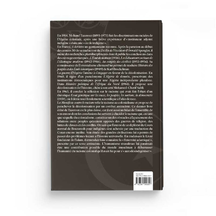 Manifeste contre le Racisme - Mohand Tazerout - Éditions Héritage